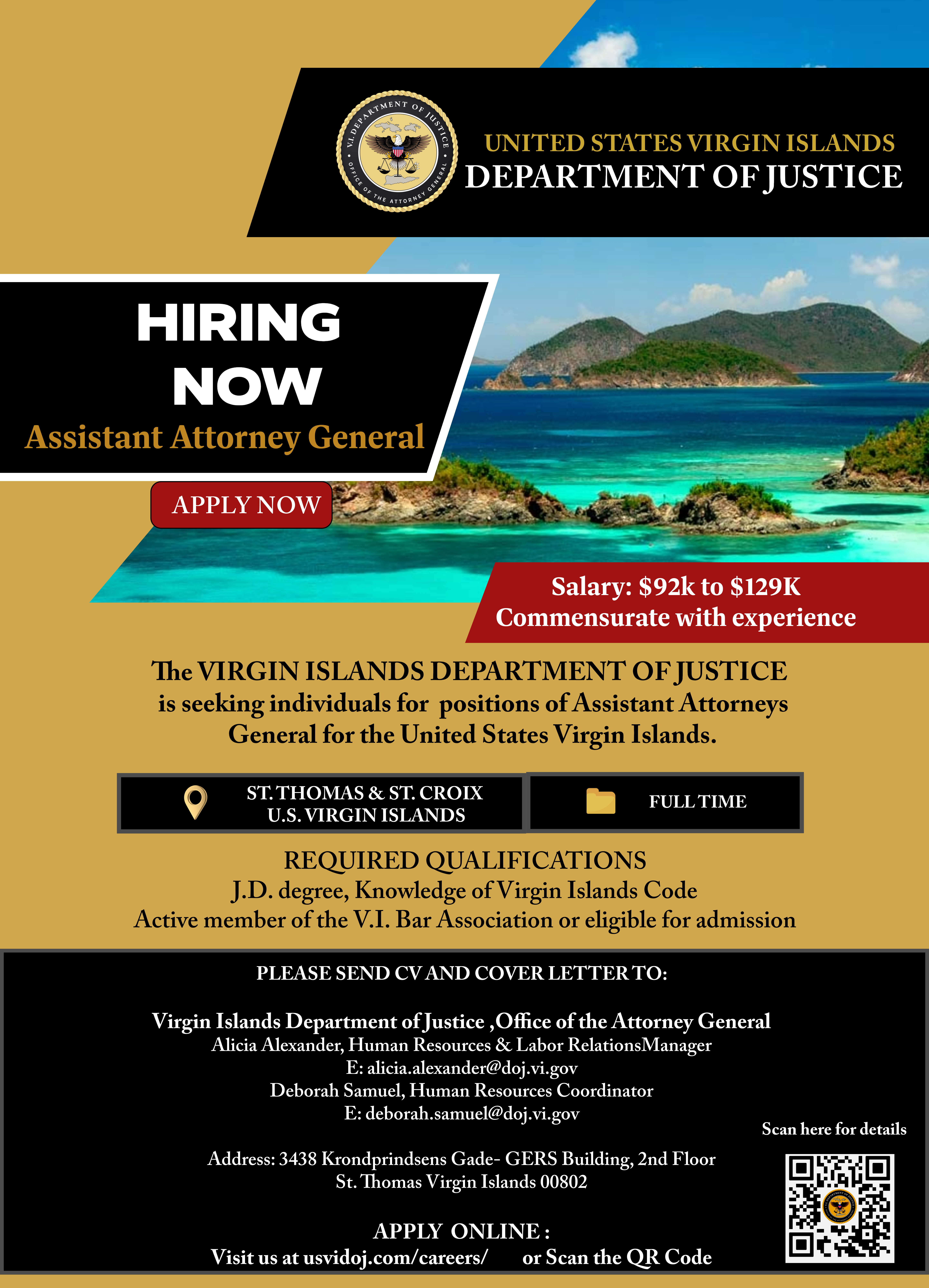 USVIDOJ_AAG- Hiring Now & QR Code 2025